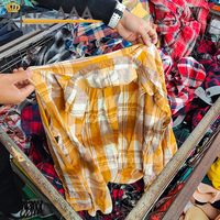 Kemeja Pria Kerah Mandarin Bermotif Bahan Bernapas Grade A Bekas Grosir untuk Dijual Kembali