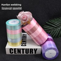 Hanfan – Meilleures ventes : Ensemble de rubans en satin colorés de 25 mm, idéal pour la décoration florale de Noël et les créations artisanales