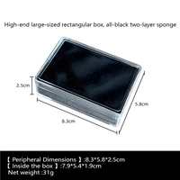 Boîte de présentation rectangulaire portable en PVC Cicipack pour pierres précieuses/diamants en vrac - Cadeau et artisanat personnalisable