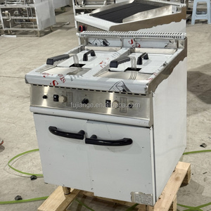 <span class=keywords><strong>Friteuse</strong></span> automatique à <span class=keywords><strong>gaz</strong></span> à double cuve verticale en acier inoxydable de grande capacité <span class=keywords><strong>20</strong></span> <span class=keywords><strong>litres</strong></span>*2 avec armoire à Guangzhou - Product Image 4