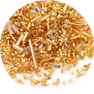 Perles en verre argentées multicolores, style tige, pour accessoires vestimentaires, emballées en sac plastique, pour création DIY - Product Image 4
