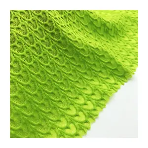 New-arrival Heart-shaped Stretch Fabric 86%polyester 14%spandex Jacquard Knitted Fabric For Sports