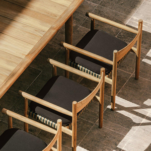 Conjunto de Muebles de Jardín de Teca, Mesas y <span class=keywords><strong>Sillas</strong></span> de Patio, Muebles de Exterior, <span class=keywords><strong>Sillas</strong></span> de Teca para Patio - Product Image 3