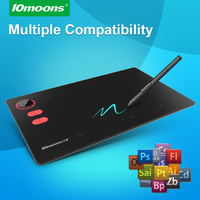 10moons G20 Tableta de dibujo gráfico digital Tableta de dibujo con bolígrafo con llave enrollable Tabletas gráficas