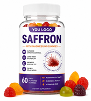 OEM/ODM Aangepaste Label Saffraan Magnesium Gummies Fruit Smaak Snoep Vitamine Zink Aangepaste Formule Verpakking Beschikbaar Volwassenen Hart
