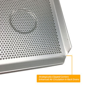 Plaque de cuisson perforée en alliage d'<span class=keywords><strong>aluminium</strong></span> pour 18 moules à tartelettes, moule à fond de tartelette croustillante, plaque de cuisson pour four de boulangerie - Product Image 5