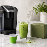 Capsules d'Espresso Matcha Véganes, Dosettes de Latte au Thé Vert à Base de Plantes, Machine à Café Monodose, Vente en Gros