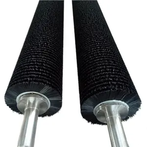 Cepillo rodillo de cerdas cilíndricas para limpieza de alambre de nailon, Industrial