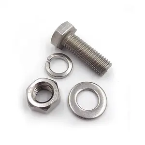 Hex Bolt Nut Stainless Steel Hex Head Bolts Set Schrauben DIN933 DIN934 Rawl Bolts And Nuts Washer Fasteners Factory
