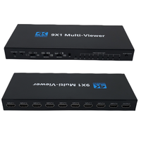Commutateur HDMI multi-affichage 9x1, 4K HDMI 9 voies, 9 écrans, affichage simultané, séparateur d'écran multi-visionneur en temps réel, adaptateur 9 entrées 1 sortie