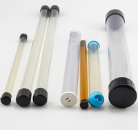 Tube cylindrique en PVC transparent écologique moulé par injection stockage de cigarettes en poly plastique transparent couvercle coupé personnalisé VAST de qualité supérieure