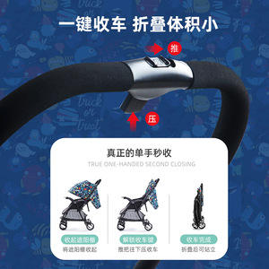 Cochecito de Bebé High View, Ligero, Plegable y Reversible, para Recién Nacidos y Niños Pequeños, con 4 Ruedas y Función de Plegado con una Sola Mano - Product Image 1