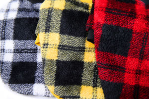 럭셔리 하이 퀄리티 뒤집을 수 있는 코트 개 스웨터 가을과 겨울 스트라이프 운동복 부드러운 양털 애완 동물 의류 퍼그 의상 - Product Image 4