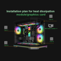 High Airflow MicroATX Gaming Case 360mm AIO Support 380mm GPU 0.5mm SPCC Tempered Glass Side Panel PC Computer Chassis
