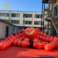 Ballon gonflable géant en forme de citrouille et d'araignée pour la décoration de toits de maisons, ballon géant en forme d'araignée pour parcs et pelouses, idéal pour Halloween