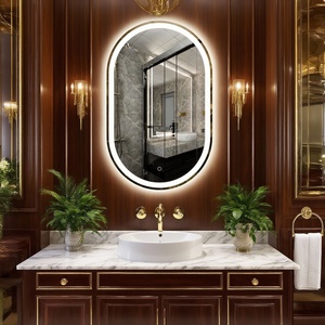 Nhà Máy Bán buôn lớn nhà sản xuất Backlit hình bầu dục theo dõi hình không khung phòng tắm tắm thông minh LED gương với LED ánh sáng - Product Image 2
