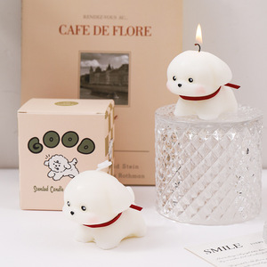 Vela Aromática de Cera de Soya con Forma de Cachorro, Hecha a Mano, Ecológica y Adorable, Decoración Creativa para el Hogar, para Cumpleaños, Bodas, Fiestas Navideñas - Product Image 4