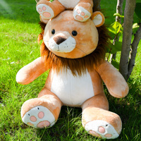 Lion personnalisé simulation poupée douce jouet animaux en peluche oreiller peluche avec remplissage PP coton pour les enfants