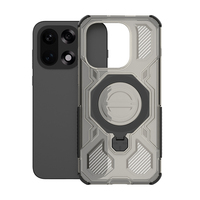 Étui de téléphone BIBGCASE avec charge magnétique sans fil, design luxueux en TPU+PC, antichoc, support magnétique en alliage durable à 360 degrés pour
