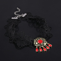 Residents Evils 8 Colliers Lady Dimitrescu Fille Daniela Bela Dentelle Fleurs Collier Ras Du Cou Halloween Bijoux Colliers