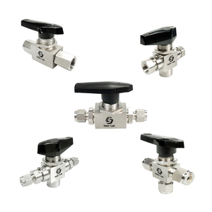   Van bi dụng cụ 3Way bằng thép không gỉ 316, chịu áp lực 3000psi, 6000psi, 10000psi, kiểu nối kép - Product Image 1