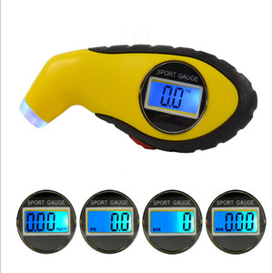 Manomètre numérique de pression des pneus jaune 0150 PSI avec affichage LED pour utilisation sur véhicule - Product Image 4