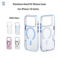 En stock, coque de téléphone transparente en PC rigide, luxueuse, étanche, magnétique, antichoc pour la série 18, 17, 16 Pro