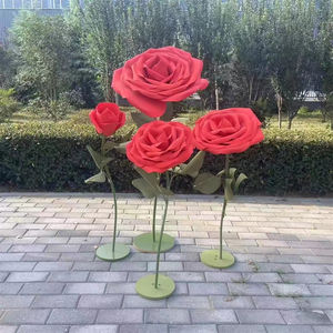 Set di 4 Fiori <span class=keywords><strong>Giganti</strong></span> 3D in Schiuma <span class=keywords><strong>Blu</strong></span> per Decorazione di Sfondo Matrimoniale, Fiori <span class=keywords><strong>Giganti</strong></span> per San Valentino - Product Image 2