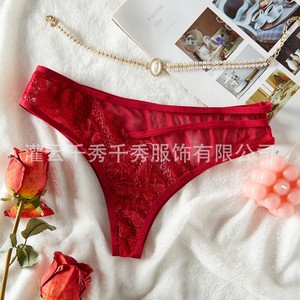 Commerce transfrontalier : String transparent en maille style français Mantua, lingerie féminine en dentelle respirante et invisible. - Product Image 3
