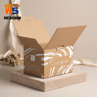 Boîte en carton ondulé personnalisée en gros, écologique, pour l'expédition des petites entreprises, boîte d'expédition en carton kraft avec impression en encre blanche