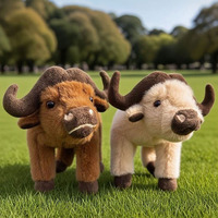 Peluche personnalisable OEM/ODM en forme de vache des Highlands ou buffle d'eau, ultra douce, faible MOQ, jouet en peluche de simulation