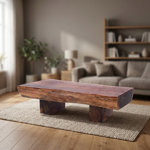 Table à manger en bois massif de suar au design moderne, pieds épais, certifiée FLEGT, pour mobilier de jardin extérieur, pour 8 à 10 chaises, complète - Product Image 2