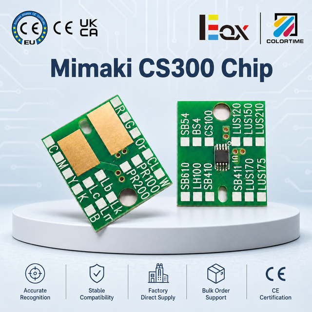 CS300 Ink Chip for Mimaki JV100 160 1000ml CMYK Solvent Printer Consumables Stable Recognition Supply Parts Reliable Bulk Stable