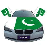 Petits drapeaux de table pakistanais à bâton pour bureau, avec base de support
