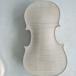 Violín blanco hecho a mano, arce flameado, sin barnizar, de alta calidad - Product Image 3