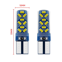 Ampoule LED YM T10 750 18x3014 SMD 5W 12V Lumière Blanche Étanche pour Plafonnier Intérieur de Voiture, Paire de Remplacement, Garantie 1 An