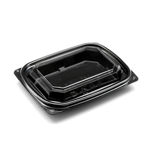 Couvercle de boîte alimentaire rectangulaire en PET transparent, couvercle de boîte à emporter en PET, couvercle de stockage étanche 150x110mm - Product Image 4
