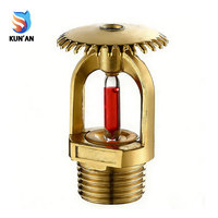 Cabezal de rociador contra incendios de aleación de cobre K80, tipo colgante vertical con bulbo de vidrio rojo, sistema de extinción automática para edificios comerciales