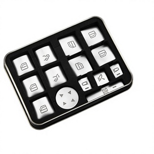 Autocollant décoratif intérieur pour bouton de levage de vitre, pour Mercedes Benz, classe A, B, C, E, GLK, CLA, GLA - Product Image 2
