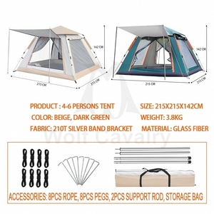 Tenda da Campeggio Automatica Pop-Up Resistente per 4-<span class=keywords><strong>5</strong></span> Persone, Impermeabile e Anti-UV per Uso Esterno - Product Image 6