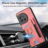 Pour OnePlus 10T 11 12 Retro Ring Multi-Card Luxury Mobile Phone Case PU Leather Magnetic