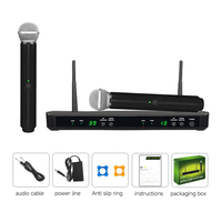 BLX288E BETA58A Kit Système Microphone Vocal Dynamique Cardioïde Sans Fil Professionnel 2 Canaux UHF avec Micro à Main pour Karaoké