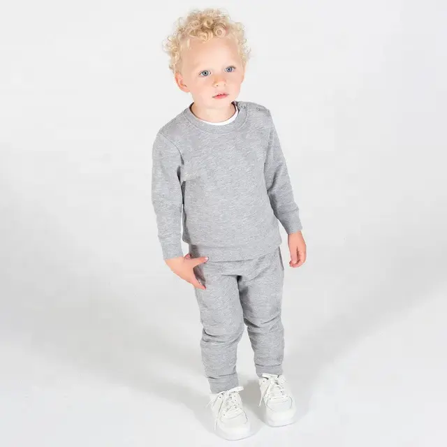 Groothandel Tweedelige Trainingspak Sweatshirt Joggers Peuter Kleding Baby Outfits Sets