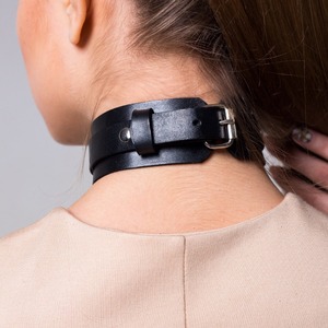 Juguetes sexuales para adultos, collares de cuero metálico para el cuidado de la salud sexual de parejas, collares, calentadores de cuello, juguetes sexuales, estilo punk europeo y - Product Image 2