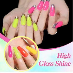 Ensemble de vernis à ongles UV 12 couleurs super blanc et noir, couleurs néon fluorescentes brillantes, couleurs bonbons, nouvelle mode 2026, nail art - Product Image 1