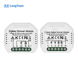 LangyeaoTuya ZigBee Dimmer anahtar modülü 10A akıllı ev DIY kesici 1 2 Gang 2 yollu kontrol destekler Alexa Google ev ile çalışır - Product Image 1