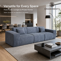 Ensemble de canapés d'angle modulaires modernes en tissu compressé sous vide pour hall d'hôtel, appartement, salon