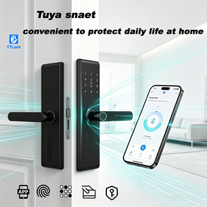 Serrure de porte intelligente WiFi Glomarket Tuya avec déverrouillage par empreinte digitale, carte-clé et Bluetooth TTLock pour maison, appartement, bureau et projets - Product Image 4