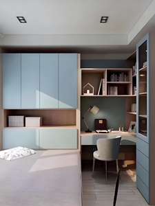 Ensemble de meubles de chambre à coucher en bois moderne réglable pour enfants, maison et hôtel, comprenant une coiffeuse et un lit personnalisable - Product Image 3