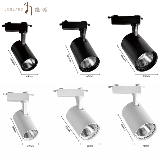 Popular Series Indoor Ceiling Lighting Aluminum 7w 12w 18w 30w Spot Lighting  Led Track Lighting